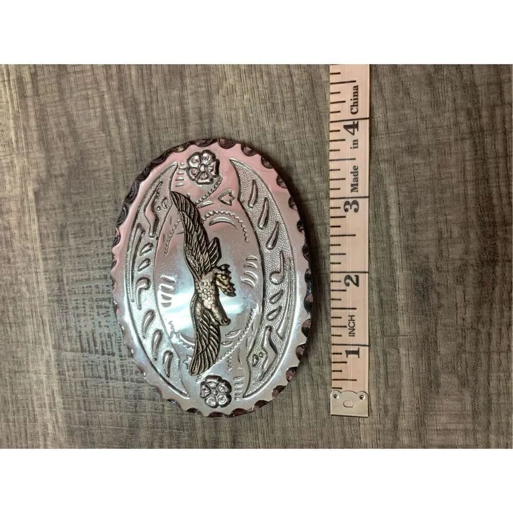 Nocona Desert Eagle Stainless Steel Belt Buckles - Silver